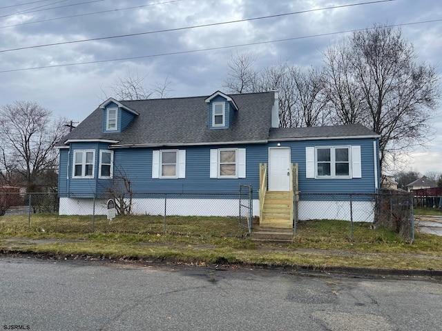 view of new england style home