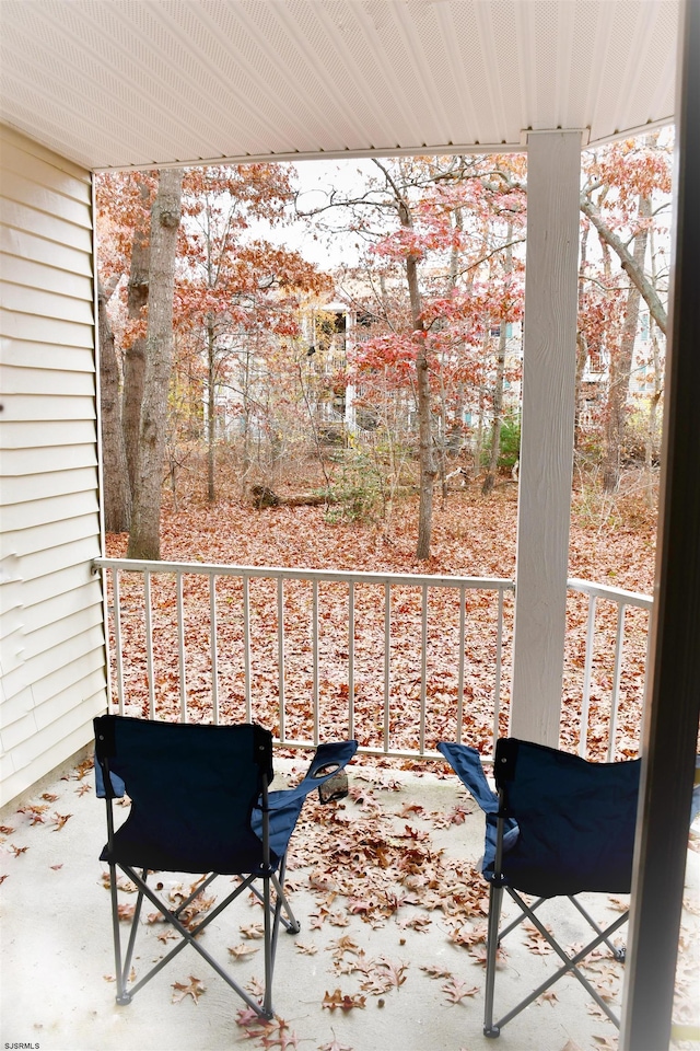 view of patio featuring covered porch