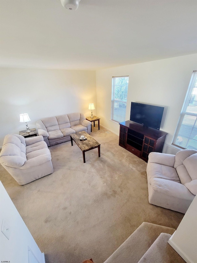 view of carpeted living room