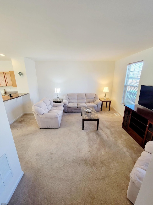 view of carpeted living room