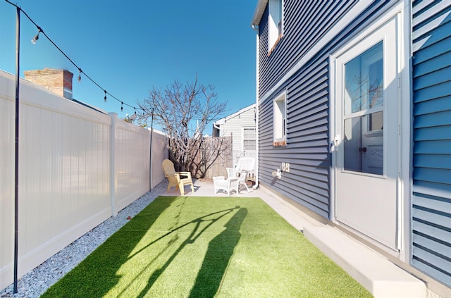 view of yard featuring a patio