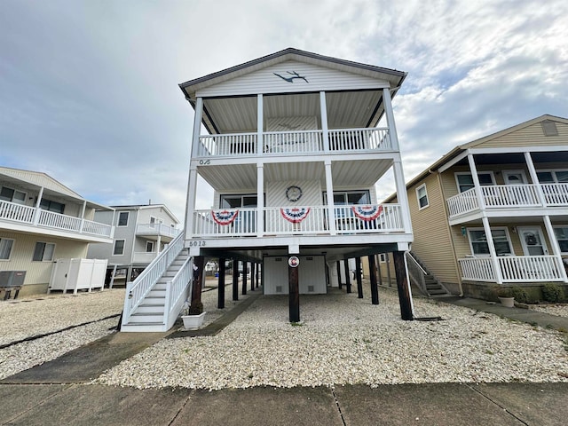 view of raised beach house