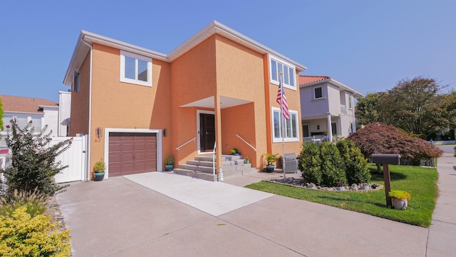 view of front of house featuring a garage