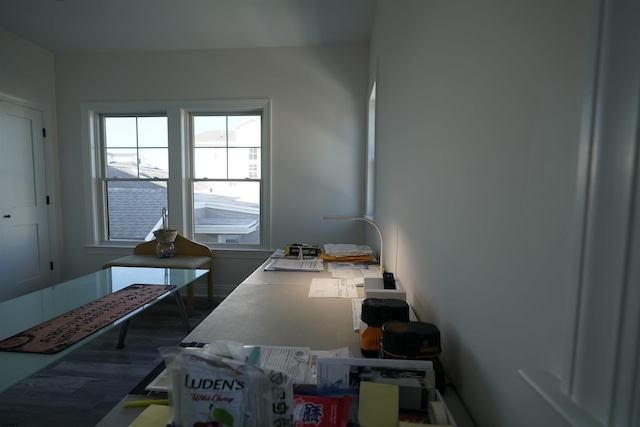 miscellaneous room with dark hardwood / wood-style flooring and a wealth of natural light