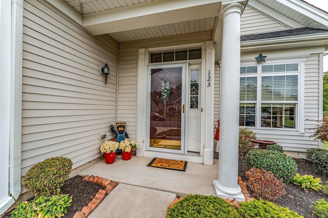 view of doorway to property