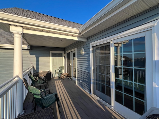 view of wooden deck