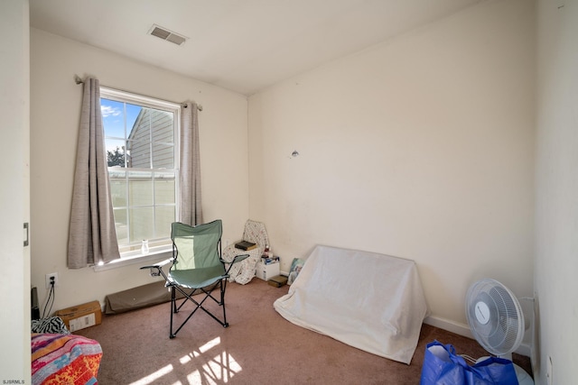 interior space featuring carpet