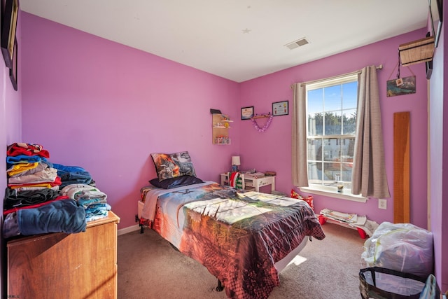 view of carpeted bedroom