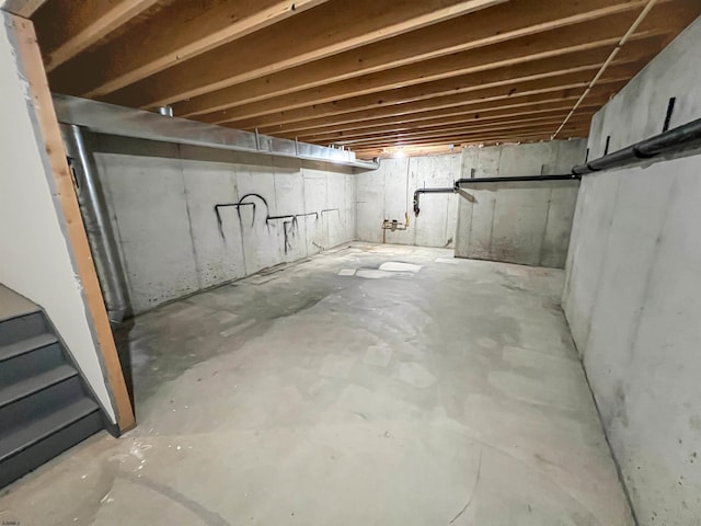 view of basement