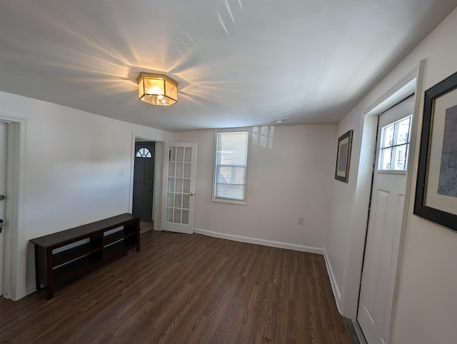 interior space featuring dark hardwood / wood-style floors