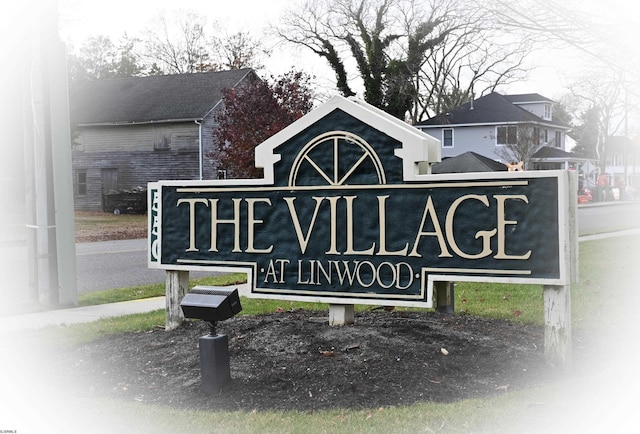 view of community sign