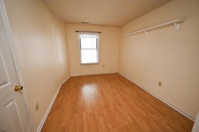 empty room featuring light wood-type flooring