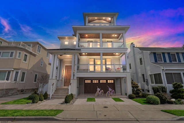 modern home with a balcony