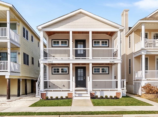 view of front of home with a porch