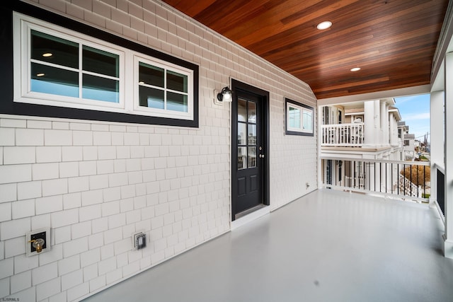 view of patio featuring covered porch