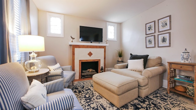 living room with a healthy amount of sunlight