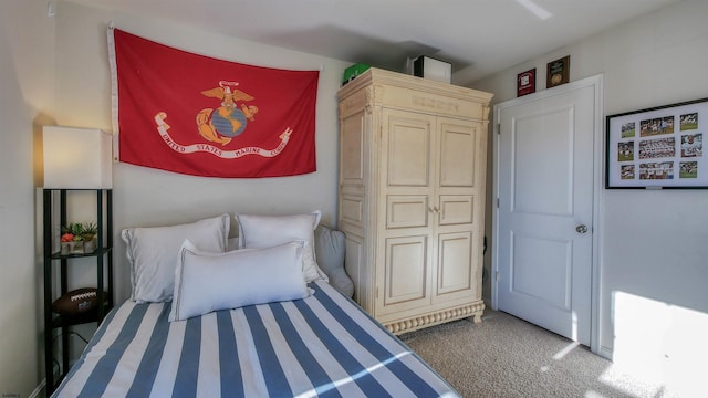 bedroom featuring carpet flooring