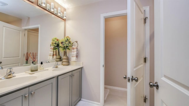 bathroom with vanity