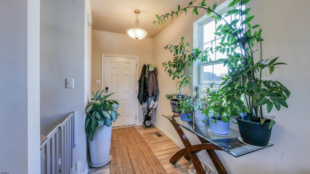 foyer featuring hardwood / wood-style floors