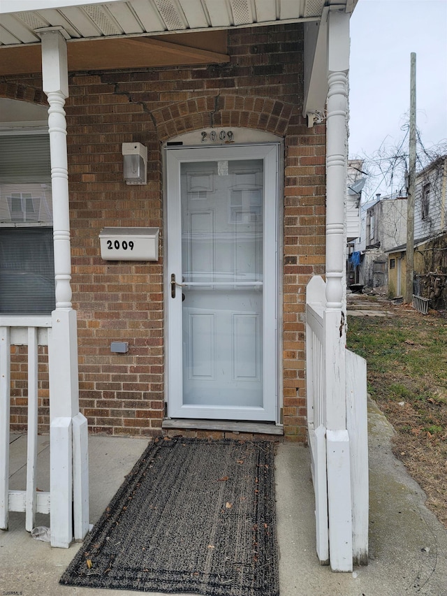 view of doorway to property