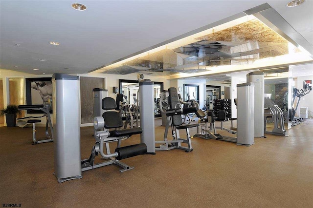 view of workout area