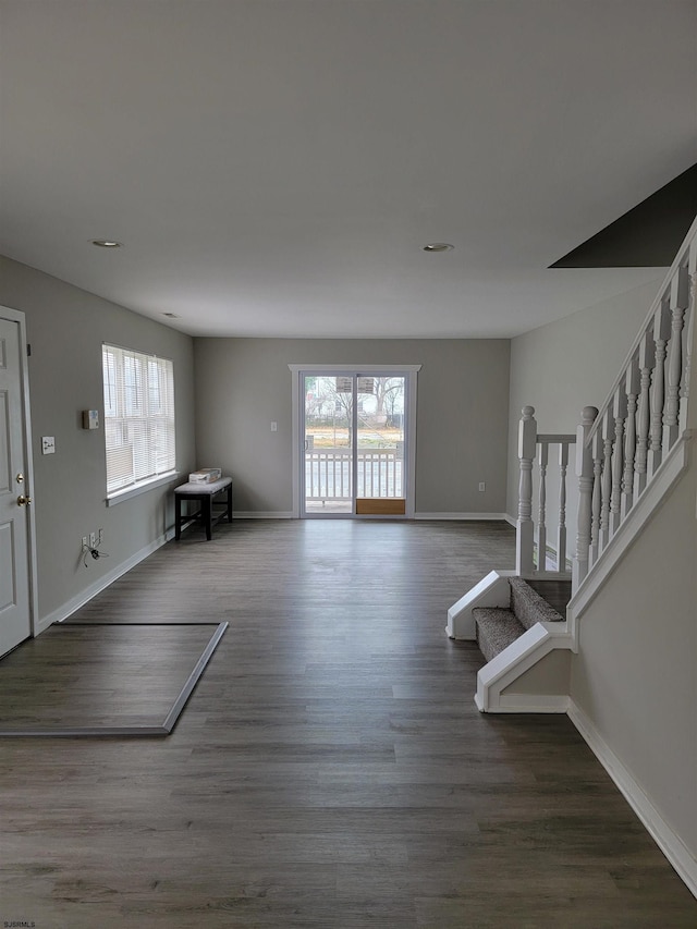 entrance foyer featuring hardwood / wood-style floors