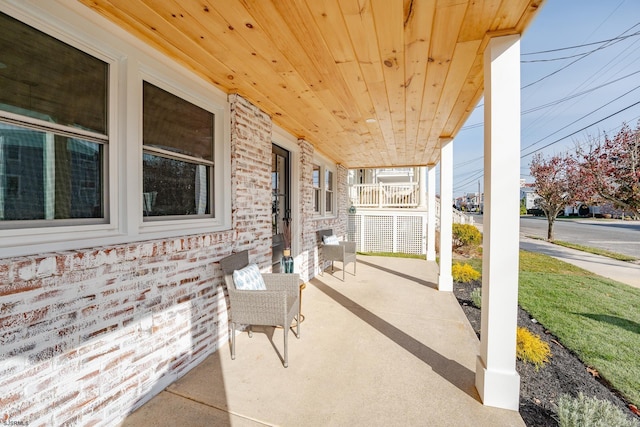 view of patio / terrace with a porch