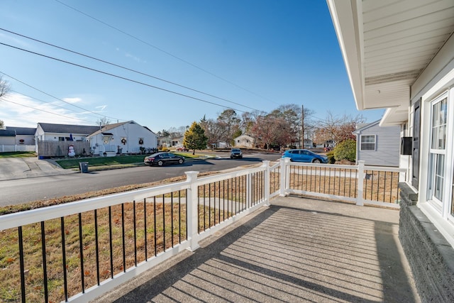 deck with covered porch