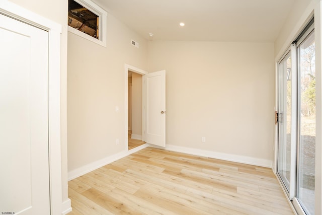 empty room featuring light hardwood / wood-style flooring