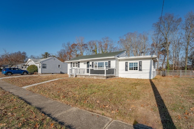 ranch-style house with a front yard