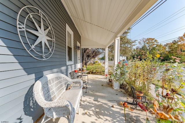 view of patio with a porch