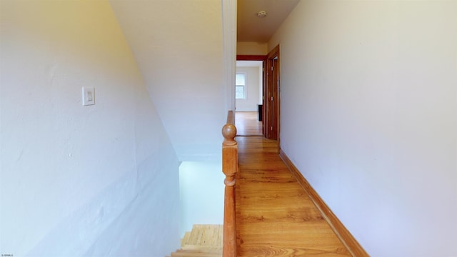 hallway featuring light hardwood / wood-style floors