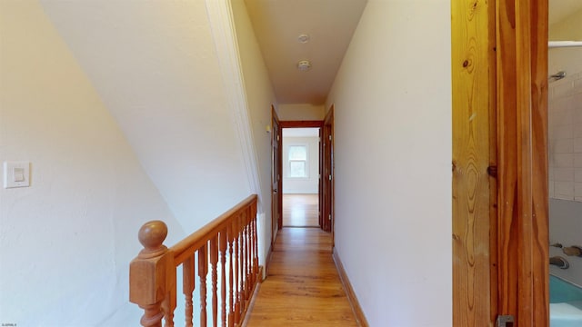 hall featuring light hardwood / wood-style floors