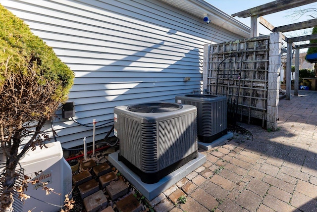 exterior details featuring central AC unit