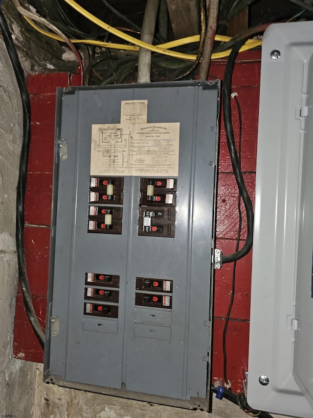 utility room with electric panel