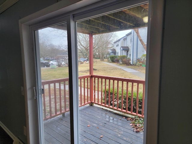 doorway to outside with plenty of natural light