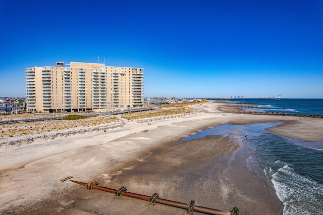 property view of water with a view of the beach