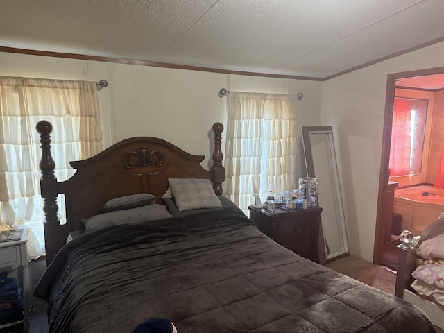 bedroom with a textured ceiling