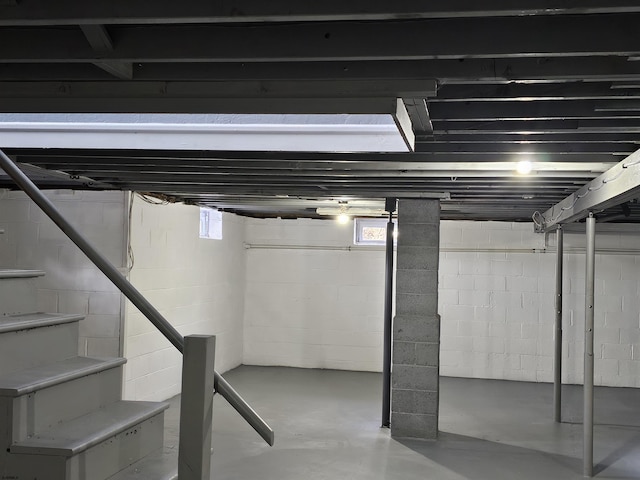 view of basement