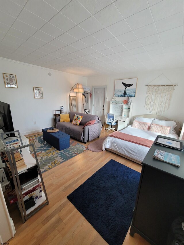 bedroom featuring hardwood / wood-style floors