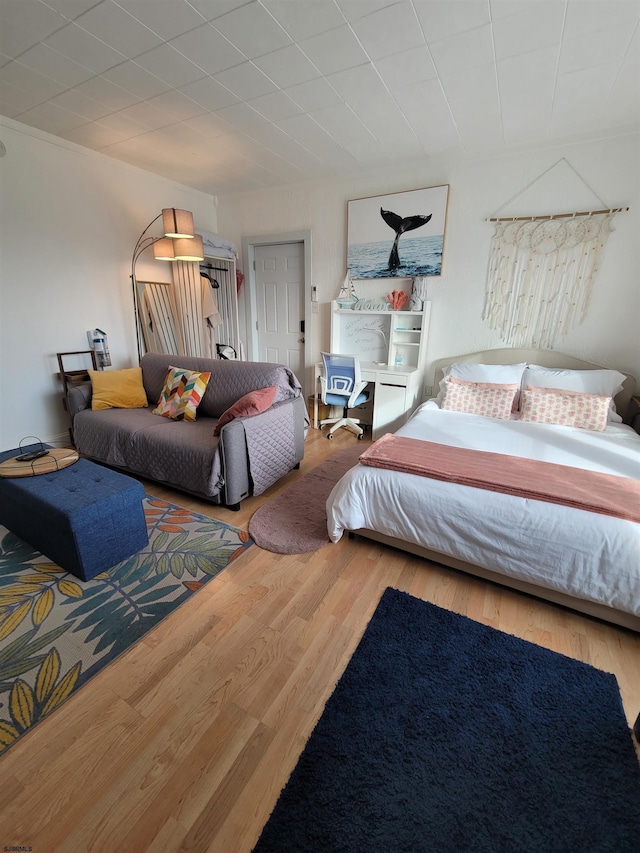 bedroom featuring light hardwood / wood-style flooring