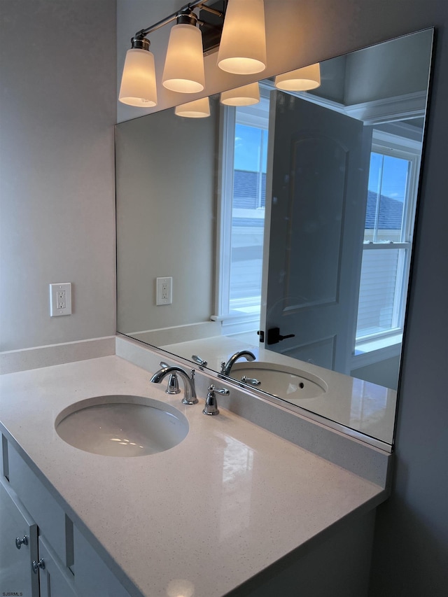 bathroom with vanity