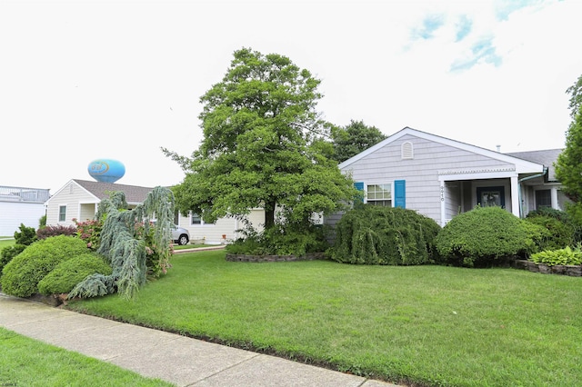 view of home's exterior featuring a yard