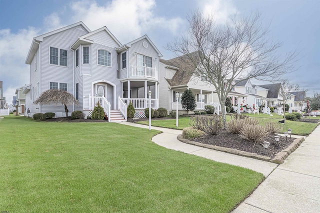 view of front of house with a front yard