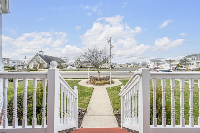 view of gate featuring a porch