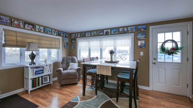 dining room with hardwood / wood-style floors