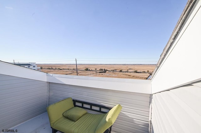 balcony with a rural view