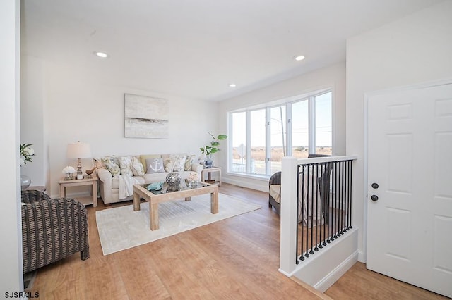 living room featuring hardwood / wood-style flooring