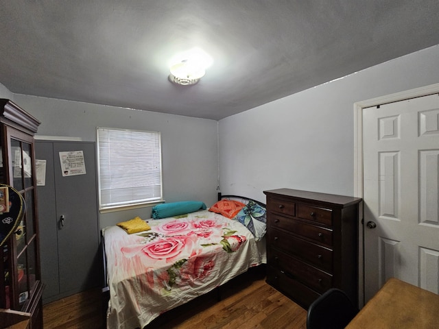 bedroom featuring dark wood-type flooring