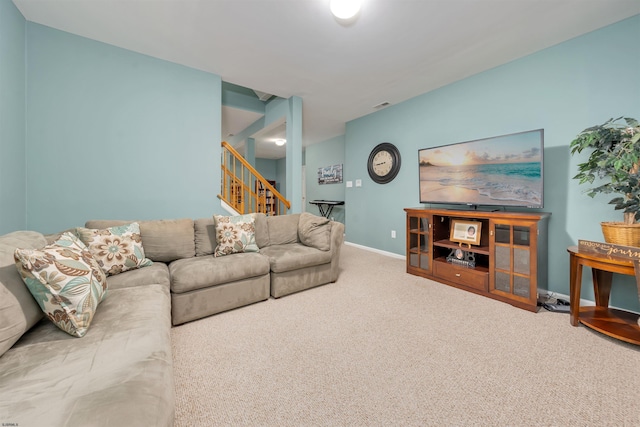 view of carpeted living room